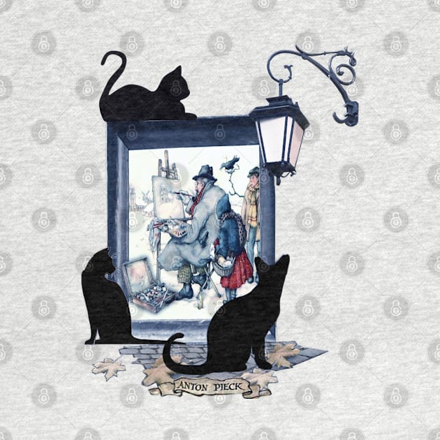 Anton Pieck- black cats by Just Kidding by Nadine May